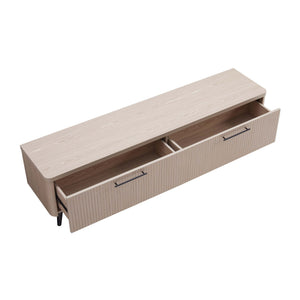 Jodie - Fluted TV Stand - Oak