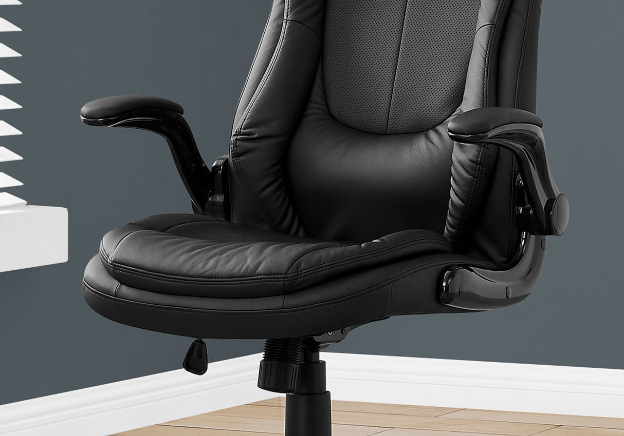 Office Chair, Adjustable Height, Swivel, Ergonomic, Armrests, Contemporary & Modern - Black - Best Buy Furniture