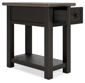 Tyler Creek - Chair Side End Table - Black / Gray - Best Buy Furniture