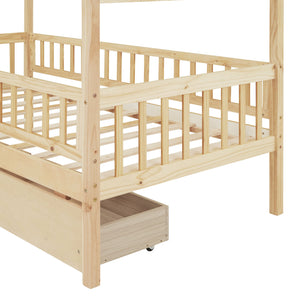 House Bed With 2 Drawers