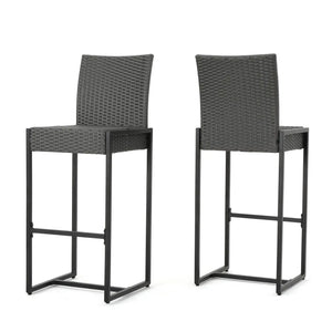 Outdoor Barstool With Hand Crafted Details (Set of 2) - Best Buy Furniture