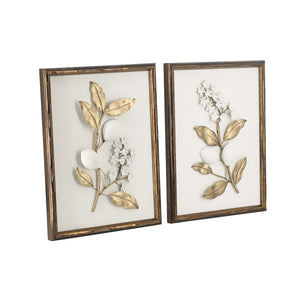 Set of 2 Distressed Brown Frame Decorative Accessories