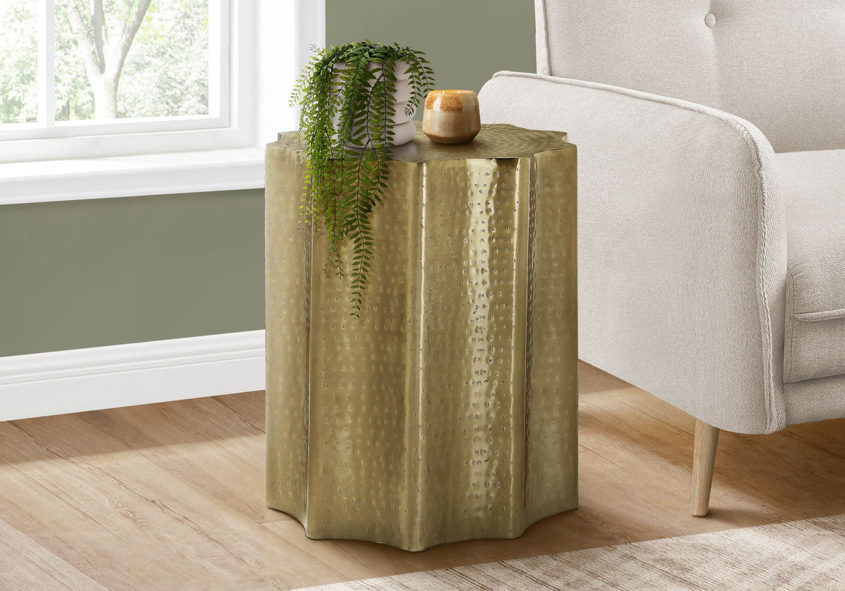 Drum Accent Side Table, Stylish Scalloped Design - Best Buy Furniture