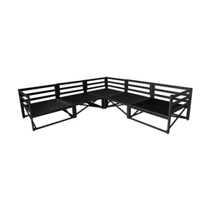 Patio L Shaped Sectional, Grey, Deep Seating with Modular Design