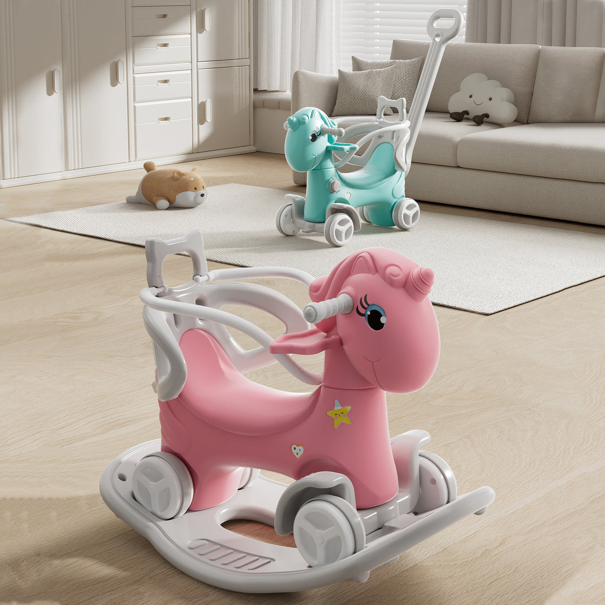 Rocking Horse for Toddlers - Unicorn Kids Ride On Toy