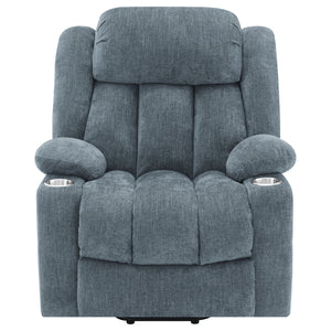 Beca - Upholstered Power Lift Recliner With Cupholders And USB Charging