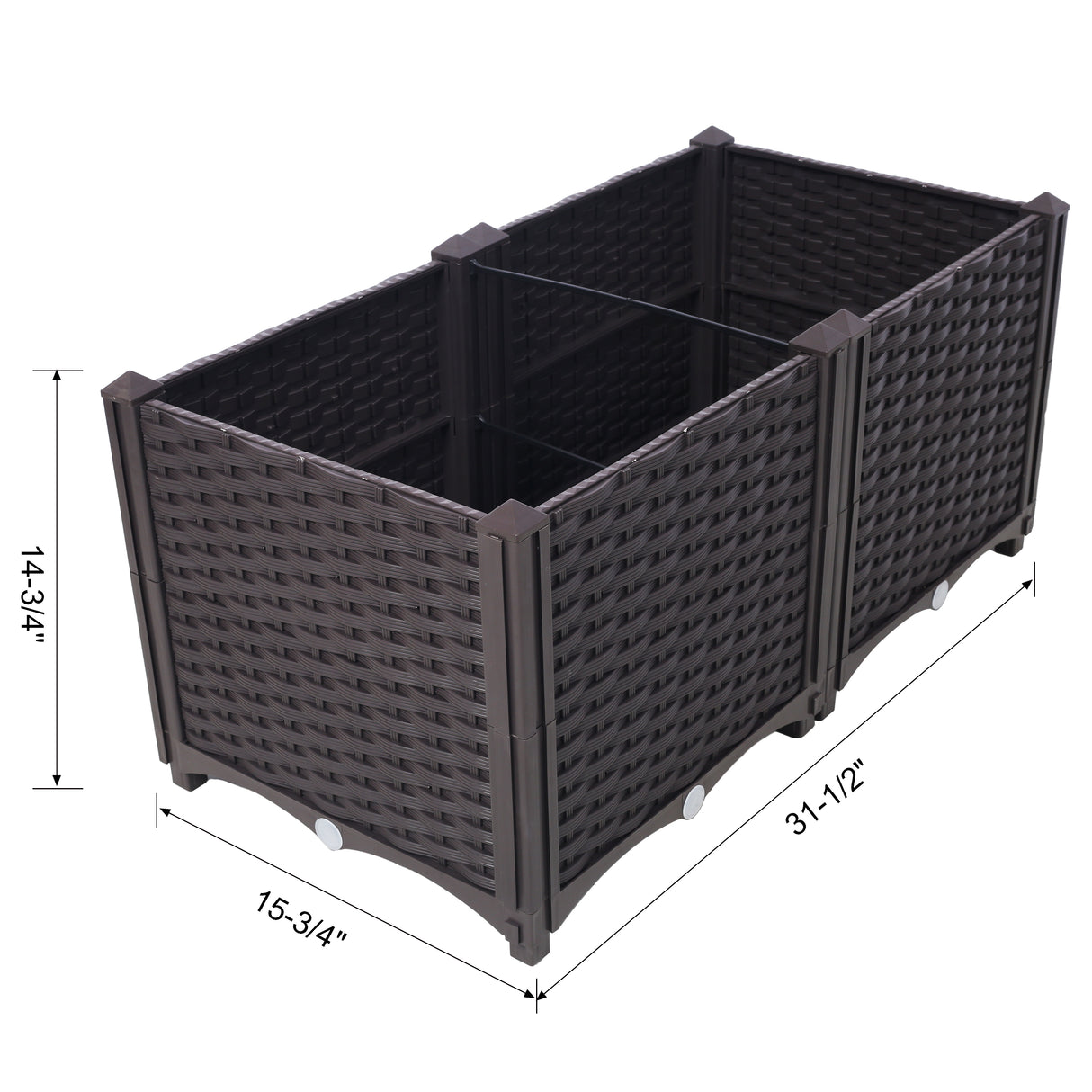 Deep Raised Garden Bed Plastic Planter Boxes