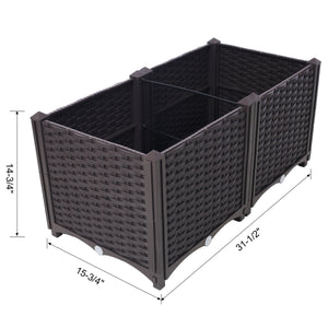 Deep Raised Garden Bed Plastic Planter Boxes
