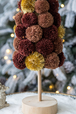 6.7x6.7x20" Tree Christmas Table Decor, Coffee