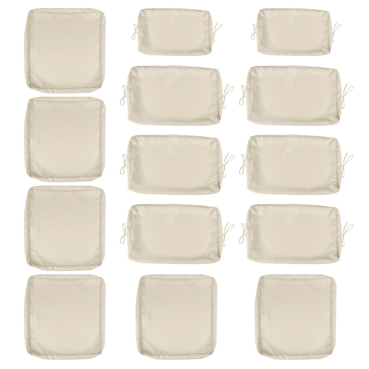 Cushion Covers For 7 Piece Wicker Sectional Sofa, 14 Pack Seat And Back Slipcovers With Zipper