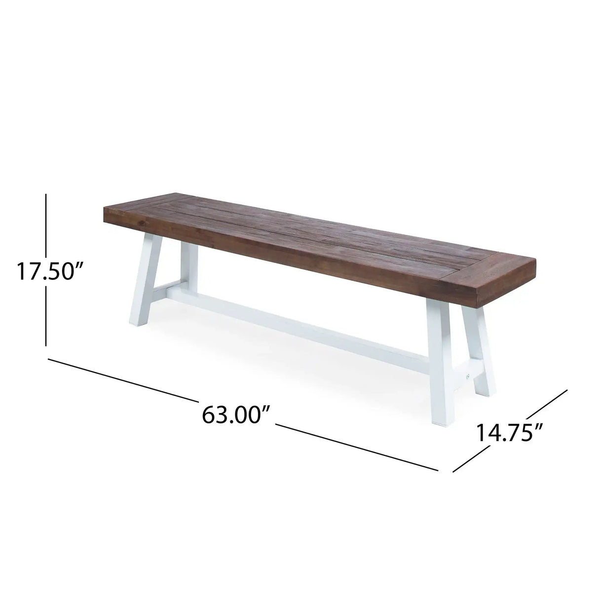 Tranquilizer - Outdoor Acacia Wood Bench With Slat Panel Design - Best Buy Furniture