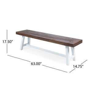 Tranquilizer - Outdoor Acacia Wood Bench With Slat Panel Design - Best Buy Furniture