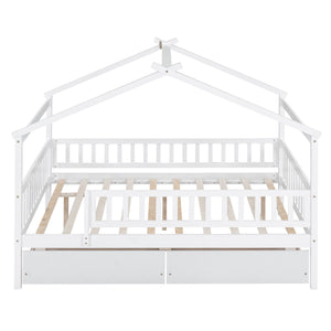 House Bed With 2 Drawers