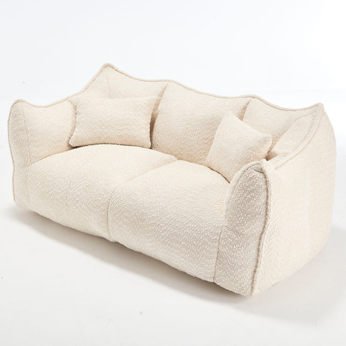Dual Beanbag Chair with High Resilience Foam Core for 2 People - Multiple Colors