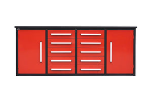 Storage Cabinets With Workbench (With 10 Drawers And 2 Cabinets)