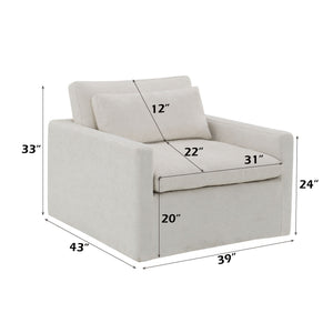 Naveen Swivel Chair with 1 Toss Pillow