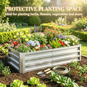 Galvanized Raised Garden Bed, 4' x 2' x 1'