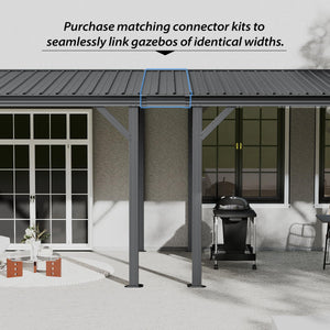Gazebo Connector Kit for 8ft Width Wall-Mounted Gazebos