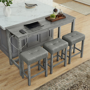 59 Inch Bar Table and Chair Set