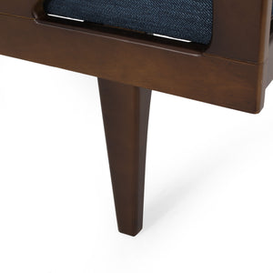 Chic Contemporary Chaise Lounge With Button Tufting And Bentwood Structure