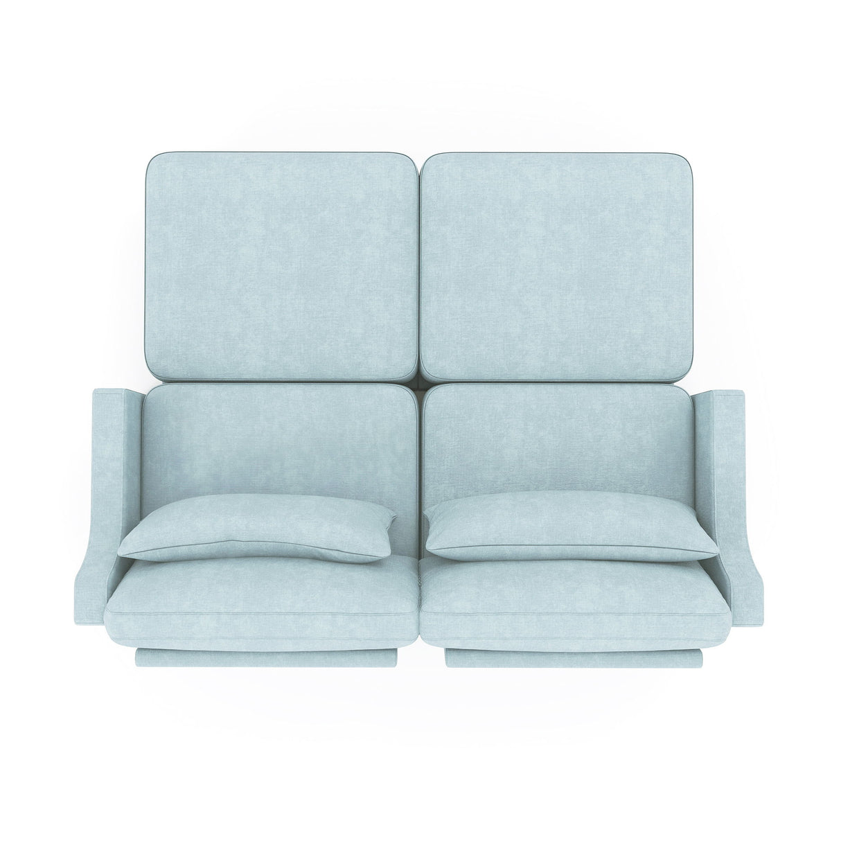 Stylish Sofa With Ottoman And Lumbar Pillows, Ergonomic Design