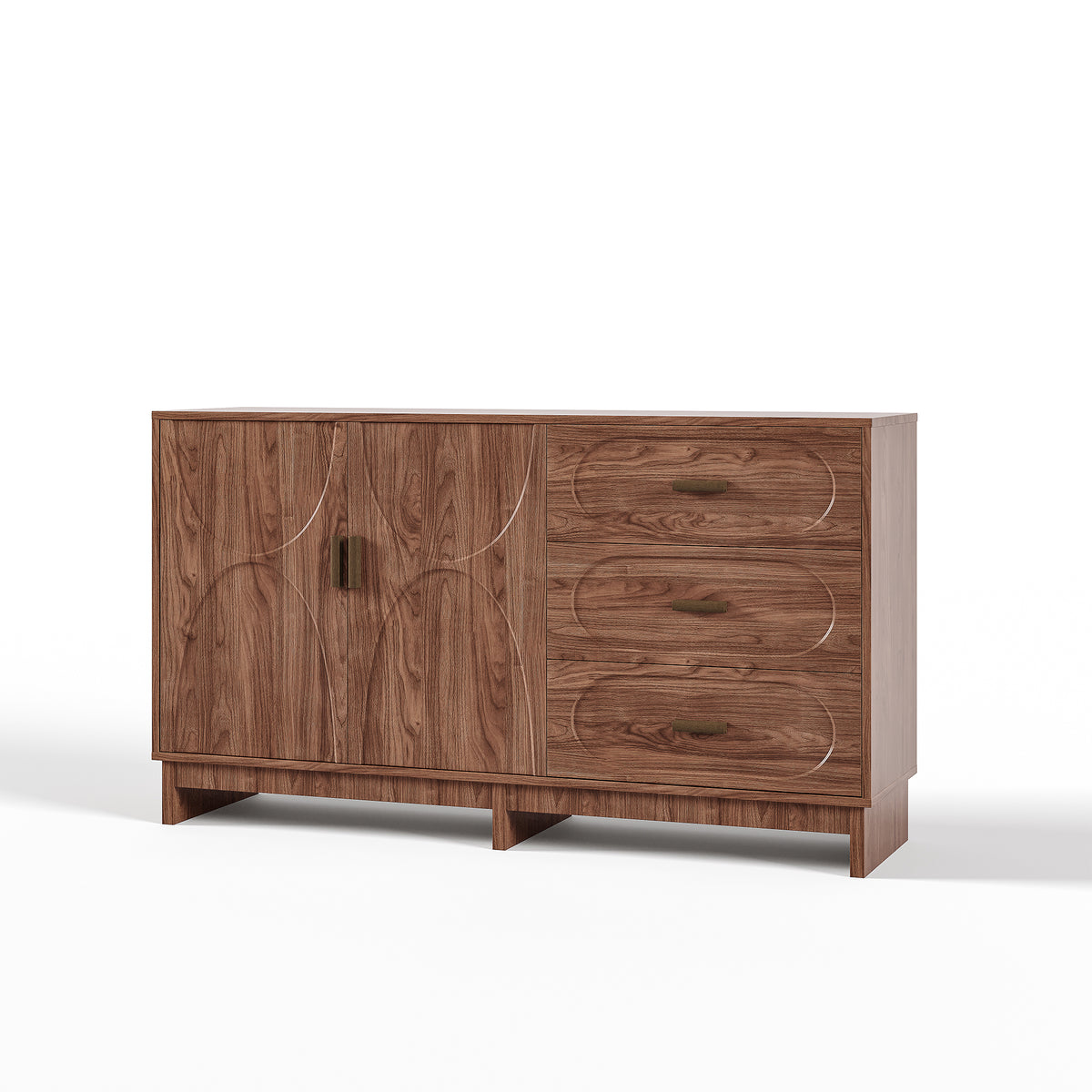 59.1" Buffet Sideboard with 2 Doors and 3 Drawers