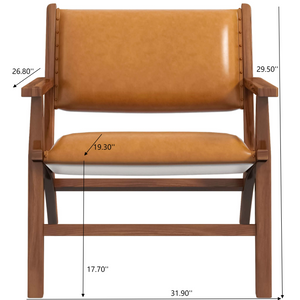 Hendrix Antique Tan Leather Arm Chair
