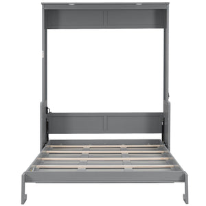 Murphy Bed With Desk, LED Lights & USB Charging Station