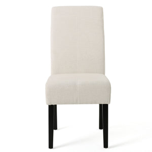Upholstered Dining Chairs, Modern Fabric Dining Room Chair (Set of 2) - Beige