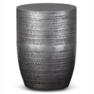 Johnsen-15-inch-Wide-Tribal-Pattern-Metal-Accent-Table-in-Antique-Silver-