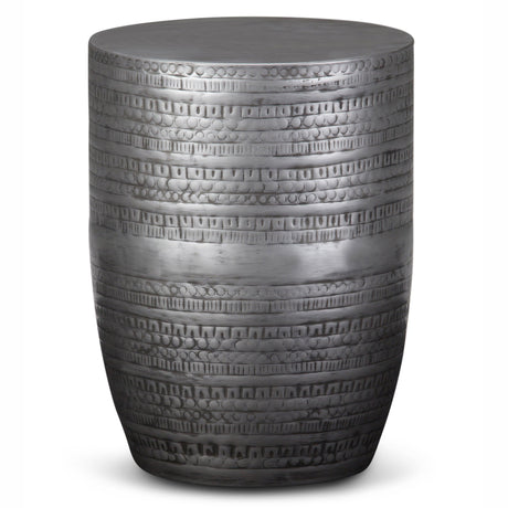 Johnsen-15-inch-Wide-Tribal-Pattern-Metal-Accent-Table-in-Antique-Silver-