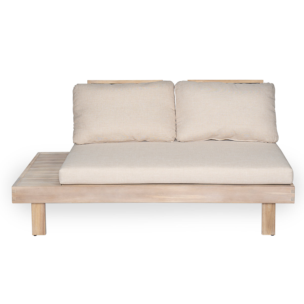 Topia Left and Right 2 Seater Sofa Set - Light White + Sand