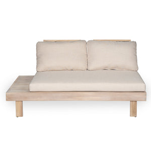 Topia Left and Right 2 Seater Sofa Set - Light White + Sand