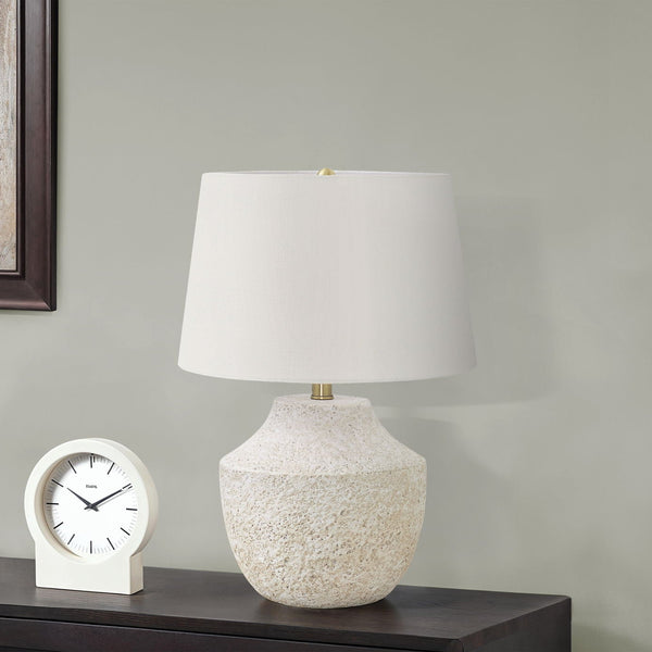 Lighting, Modern Table Lamp, Concrete - Cream - Best Buy Furniture
