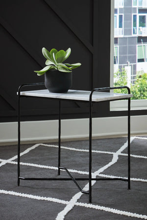 Ashber - Accent Table - White / Black - Best Buy Furniture