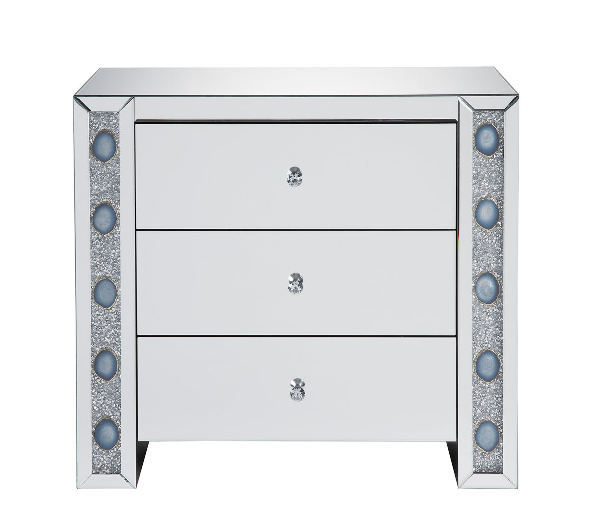 Sonia Mirrored & Faux Agate Console Cabinet (Assembled)