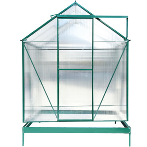 Polycarbonate house, Heavy Duty Outdoor Aluminum Walk-In House Kit With Rain Gutter, Vent And Door For Backyard Garden
