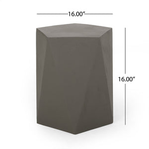 Side Table With Geometric Design