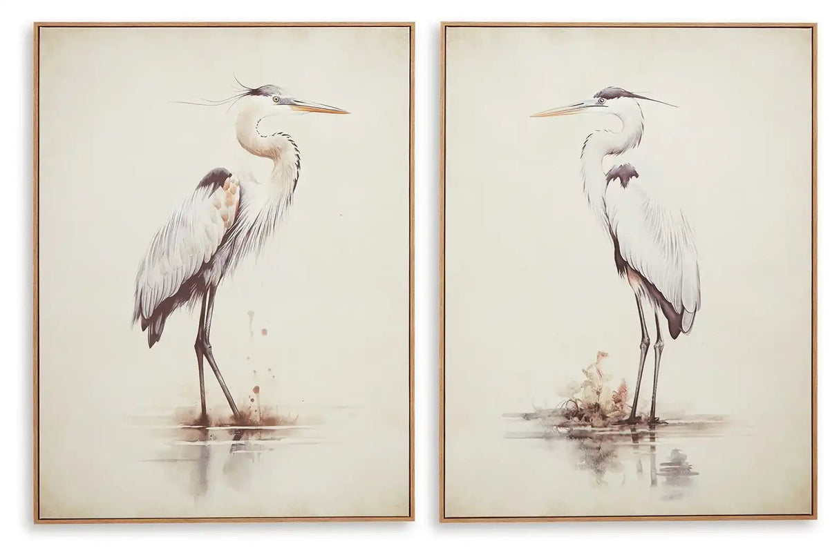Aubinell - Wall Art Set (Set of 2) - Beige - Best Buy Furniture