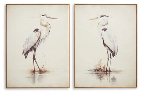 Aubinell - Wall Art Set (Set of 2) - Beige - Best Buy Furniture