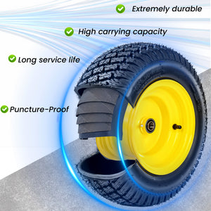 Set of 2 Lawn Mower Tires and Wheel Assembly