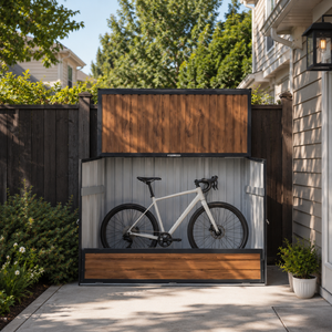 Wood Grain Galvanated Steel Storage Cabinet