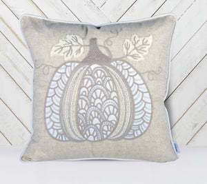 Lace Embroidered Pumpkin Throw Pillow – Set of 2