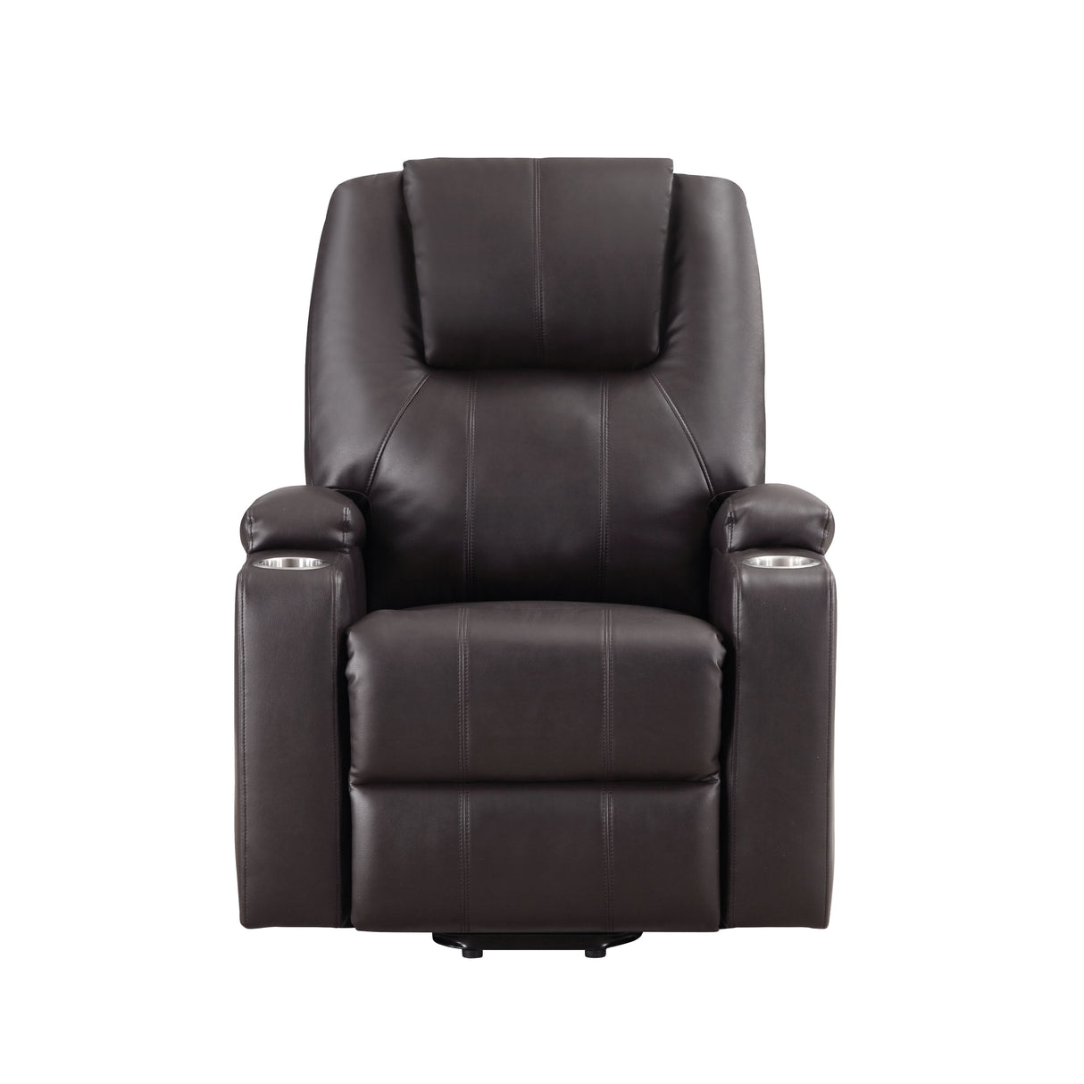 Brown Leather Recliner Aire w/Power Lift & Massage