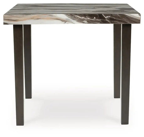 Jeshina - Square Dining Room Counter Table - Dark Brown / Beige - Best Buy Furniture