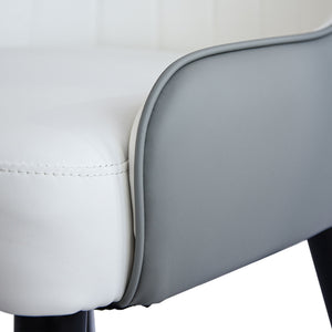 Modern Sponge-Filled Dining Chair, Solid Wood Metal Legs, Suitable For Restaurants, Living Rooms And Rooms (Set of 2)