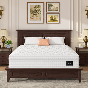 12'' Hybrid Mattress, Memory Foam & Pocket Springs For Pressure Relief