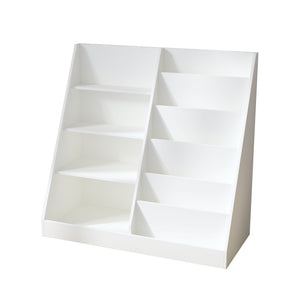 Bookshelf And Toy Storage Organizer, 4 Tier Bookcase With Display Stand For Playroom