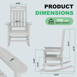 Outdoor Rocking Chair Set of 2