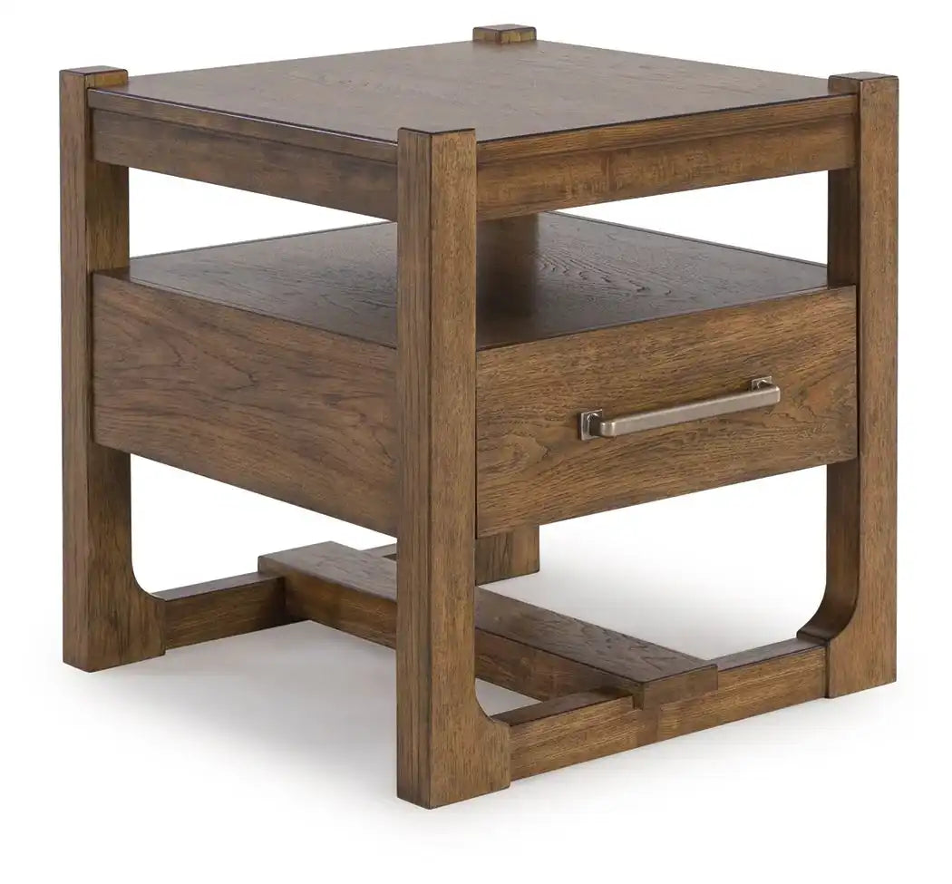Cabalynn - Square End Table - Light Brown - Best Buy Furniture